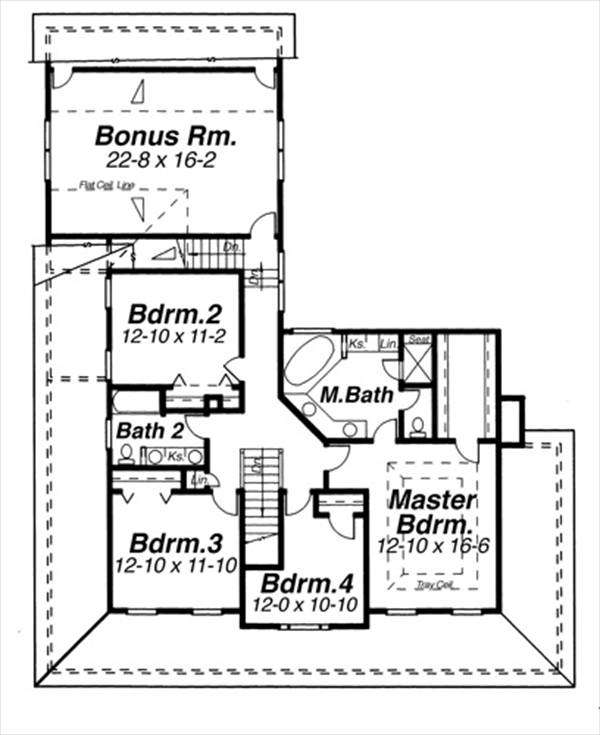 Second Floor image of SHADYBROOK House Plan